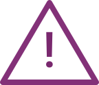 Icon warning purple